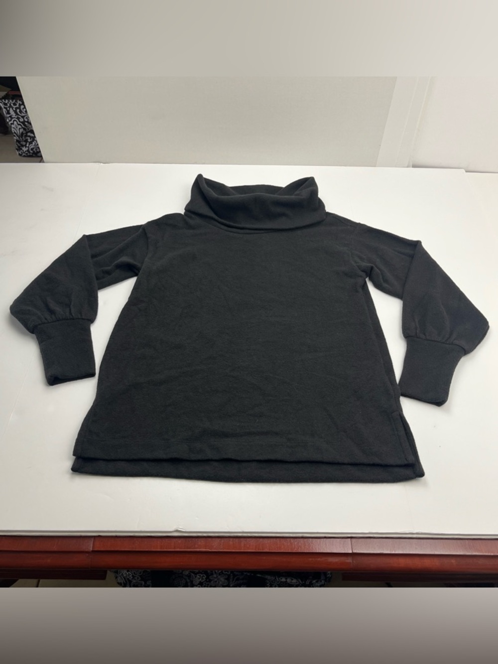 Maeve by Anthropologie Women Black Cowl Neck Long Sleeve Soft Lightweight Top XS